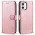 For iPhone 12 mini AZNS Skin Feel Calf Texture Horizontal Flip Leather Case with Card Slots & Holder & Wallet(Rose Gold)