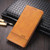 For Samsung Galaxy A22 5G AZNS Magnetic Calf Texture Horizontal Flip Leather Case with Card Slots & Holder & Wallet(Light Brown)