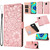 For Xiaomi Redmi Note 9 Pro Skin Feel Embossed Sunflower Horizontal Flip Leather Case with Holder & Card Slots & Wallet & Lanyard(Rose Gold)