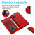 For iPhone 13 Pro Calf Texture 2 in 1 Detachable Magnetic Back Cover Horizontal Flip Leather Case with Holder & Card Slots & Wallet & Photo Frame (Red)