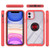 For iPhone 11 Starry Sky Solid Color Series Shockproof PC + TPU Protective Case with Ring Holder & Magnetic Function (Red)