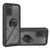 For Samsung Galaxy A02s EU Version Starry Sky Solid Color Series Shockproof PC + TPU Protective Case with Ring Holder & Magnetic Function(Black)
