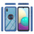For Samsung Galaxy A02 Starry Sky Solid Color Series Shockproof PC + TPU Protective Case with Ring Holder & Magnetic Function(Blue)