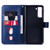 For Samsung Galaxy S21 FE Fashion Calf Texture Zipper Horizontal Flip Leather Case with Holder & Card Slots & Wallet(Blue)
