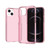 For iPhone 13 Shockproof Terminator Style Transparent Protective Case(Pink)