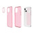 For iPhone 13 Shockproof Terminator Style Transparent Protective Case(Pink)