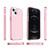 For iPhone 13 Shockproof Terminator Style Transparent Protective Case(Pink)