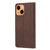 For iPhone 13 Calf Texture Double Fold Clasp Horizontal Flip Leather Case with Photo Frame & Holder & Card Slots & Wallet(Brown)