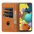 For Samsung Galaxy A82 5G AZNS Magnetic Calf Texture Horizontal Flip Leather Case with Card Slots & Holder & Wallet(Dark Brown)