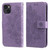 For iPhone 13 7-petal Flowers Embossing Pattern Horizontal Flip PU Leather Case with Holder & Card Slots & Wallet & Photo Frame(Light Purple)