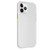 For iPhone 12 mini Skin Feel Frosted PC + TPU Shockproof Case with Color Button (White)