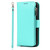 For iPhone 13 Pro Microfiber Zipper Horizontal Flip Leather Case with Holder & Card Slots & Wallet (Mint Green)