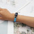 For Fitbit Luxe Leather Watch Band, Size:S(Blue)