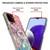 For Samsung Galaxy A22 4G EU Version/M32 Global Version Electroplating Pattern IMD TPU Shockproof Case with Rhinestone Ring Holder(Colorful Scales)