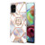 For Samsung Galaxy A71 4G Electroplating Splicing Marble Flower Pattern TPU Shockproof Case with Rhinestone Ring Holder(Imperial Crown)