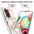For Samsung Galaxy A71 4G Electroplating Splicing Marble Flower Pattern TPU Shockproof Case with Rhinestone Ring Holder(Imperial Crown)