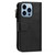 For iPhone 13 Pro Microfiber Zipper Horizontal Flip Leather Case with Holder & Card Slots & Wallet (Black)