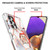 For Samsung Galaxy A32 4G EU Version Electroplating Splicing Marble Flower Pattern TPU Shockproof Case with Rhinestone Ring Holder(Imperial Crown)