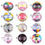 10 PCS 18-inch Round Happy Birthday Aluminum Film Balloons Birthday Party Scene Decoration Balloons(A)