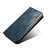 For iPhone 13 Simple Wax Crazy Horse Texture Horizontal Flip Leather Case with Card Slots & Wallet(Navy Blue)