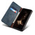 For iPhone 13 Simple Wax Crazy Horse Texture Horizontal Flip Leather Case with Card Slots & Wallet(Navy Blue)