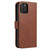 For iPhone 12 / 12 Pro Calf Texture Buckle Horizontal Flip Leather Case with Holder & Card Slots & Wallet(Brown)