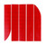 5 Sets Car Trunk Reflective Decorative Strip Anti-Scratch Car Tail Warning Decorative Stickers(Red)