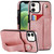 For iPhone 12 mini Crazy Horse Texture Shockproof TPU + PU Leather Case with Card Slot & Wrist Strap Holder (Rose Gold) For iPhone 12 mini Crazy Horse Texture Shockproof TPU + PU Leather Case with Card Slot & Wrist Strap Holder (Rose Gold)