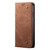 For Galaxy A70 Denim Texture Casual Style Horizontal Flip Leather Case with Holder & Card Slots & Wallet(Brown)