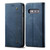 For Galaxy S10e Denim Texture Casual Style Horizontal Flip Leather Case with Holder & Card Slots & Wallet(Blue)