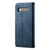 For Galaxy S10 Denim Texture Casual Style Horizontal Flip Leather Case with Holder & Card Slots & Wallet(Blue)