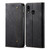 For Galaxy A20 / A30 Denim Texture Casual Style Horizontal Flip Leather Case with Holder & Card Slots & Wallet(Black)