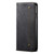 For Galaxy A20 / A30 Denim Texture Casual Style Horizontal Flip Leather Case with Holder & Card Slots & Wallet(Black)