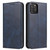 For iPhone 12 / 12 Pro Calf Texture Magnetic Horizontal Flip Leather Case with Holder & Card Slots & Wallet(Blue)