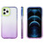 For iPhone 13 mini Candy Gradient Flat Surface TPU + PC Shockproof Case (Purple Blue)