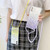 For iPhone 11 Pro Max Gradient Glitter Powder Epoxy TPU Thickened Acrylic Shockproof Case with Round Neck Lanyard (Purple)