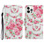 For iPhone 12 / 12 Pro Painted Pattern Horizontal Flip Leather Case with Holder & Card Slot & Wallet(Rose Flower)