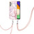 For Samsung Galaxy A52 5G / 4G Electroplating Marble Pattern IMD TPU Shockproof Case with Neck Lanyard(Rose Gold 005)