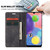 For Galaxy A70s CaseMe-013 Multifunctional Horizontal Flip Leather Case with Card Slot & Holder & Wallet(Black)