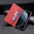 For iPhone 11 Pro Max Magnetic RFID Blocking Anti-Theft Leather Case with Holder & Card Slots & Wallet (Red)