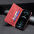 For iPhone 12 Pro Max Magnetic RFID Blocking Anti-Theft Leather Case with Holder & Card Slots & Wallet(Red)