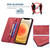 For iPhone 12 mini Magnetic RFID Blocking Anti-Theft Leather Case with Holder & Card Slots & Wallet (Red)