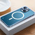 For iPhone 13 mini Metal Frame Frosted PC Shockproof Magsafe Case (Ocean Blue)
