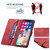 For iPhone X / XS Magnetic Clasp RFID Blocking Anti-Theft Leather Case with Holder & Card Slots & Wallet(Red)