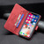 For iPhone X / XS Magnetic Clasp RFID Blocking Anti-Theft Leather Case with Holder & Card Slots & Wallet(Red)