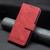 For iPhone XS Max Magnetic Clasp RFID Blocking Anti-Theft Leather Case with Holder & Card Slots & Wallet(Red)