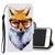 For iPhone 6 Plus / 6s Plus 3D Colored Drawing Horizontal Flip PU Leather Case with Holder & Card Slots & Wallet(Fox)
