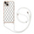 For iPhone 13 Electroplating Lambskin Lanyard Phone Case(White)