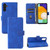 For Samsung Galaxy A13 5G Skin Feel Magnetic Buckle Calf Texture PU Phone Case(Blue)
