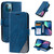 For iPhone 13 mini Skin Feel Splicing Horizontal Flip Leather Phone Case (Blue)